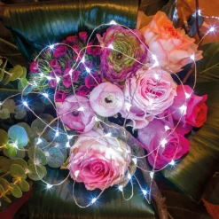 40 Cool White Micro LEDs Silver Wire|Lumineo