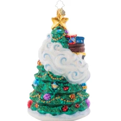 6 Inch December Decadence Santa on Christmas Tree Ornament|