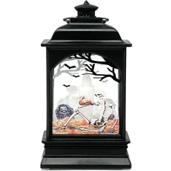 5 Inch Graveyard Skeleton Lantern With Candle| Outlet