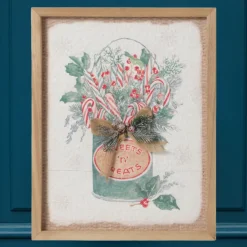 14 inch Green Bucket with Burlap Bow &amp; Pine Wall Decor| Best