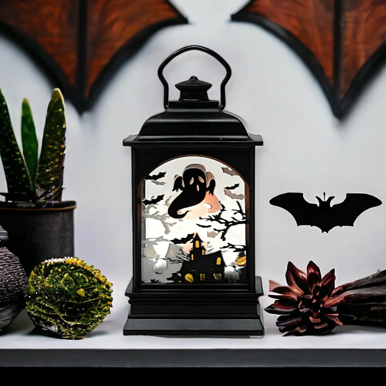 5 Inch Haunted Ghost Lantern With Candle| Online