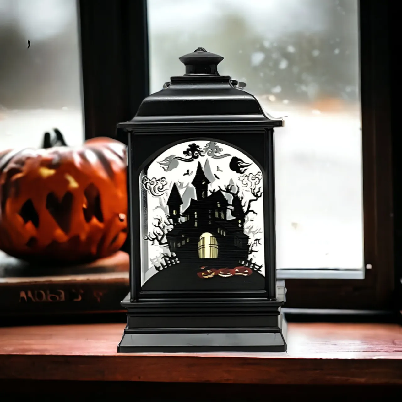 5 Inch Haunted House Lantern With Candle| New