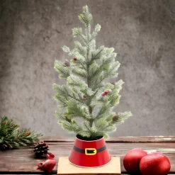 24 inch Holiday Pine Tree with Metal Collar| Outlet