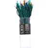 50 LED Incandescent Style Multi-Color Frost Lights Green Wire  | The Christmas Loft|Kurt Adler New