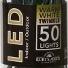 50 LED 5MM Warm White Twinkle Lights Green Wire  | The Christmas Loft|Kurt Adler Outlet