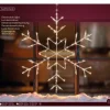 125 LED Warm White Snowflake, 23.6in Diameter, Indoor/Outdoor, Battery Operated|Lumineo Best