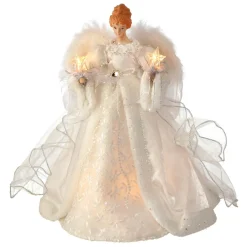 10 Lite White Silver Angel Tree Topper| Best