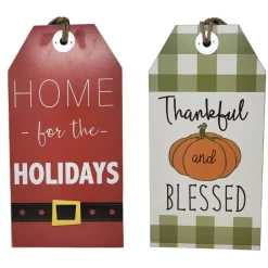 2 Sided Holiday Wooden Sign| Clearance