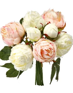 13" Artificial Blush Peony flower with Buds in a Bundle| Clearance