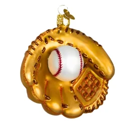 3.75" Baseball Mitt Ornament|Old World Glass Clearance