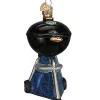 4.5" Black Classic Barbecue Ornament|Old World Glass New