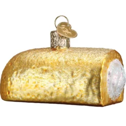 3.5" Christmas Hostess Twinkie Blown Glass Unique Christmas Ornament|Old World Glass