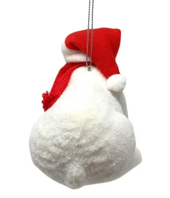 5" Flocked Polar Bear Sitting| Discount