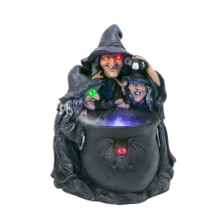 23" Lit Witches with Smoking Cauldron| Discount