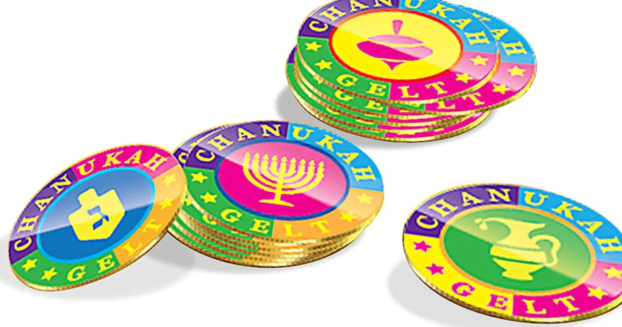 9" Menorah, Candles, Dreidel, Play Coins Hannukah Set Chrome| Sale