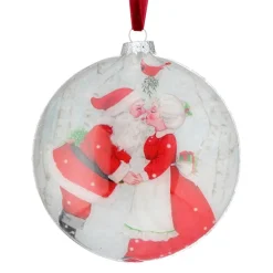 5" Mr &amp; Mre Claus Kissing Ornament| Clearance
