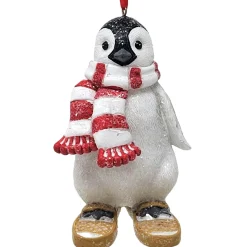 4.25" Penguin On Snowshoes Ornament| Sale