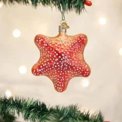4.25" Red Starfish Ornament|Old World Glass Discount