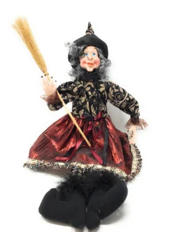 24" Sitting Witch Wearing A Brown Hat| New