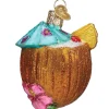 3" Tropical Coconut Drink Ornament|Old World Glass Outlet