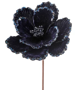 24" Velvet Midblue Magnolia Stem| New