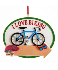 "I Love Biking" Ornament For Personalization|Kurt Adler Outlet