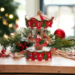 Animated Musical Santas Sleigh Carousel| Discount