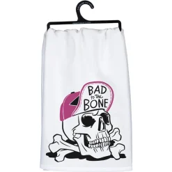 Bad To The Bone Halloween Kitchen Towel| Clearance