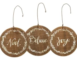 Barn Noel Believe Joy Set of 3 Ornaments| Hot
