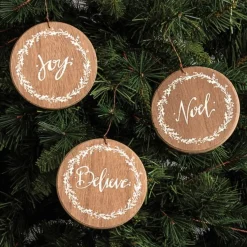 Barn Noel Believe Joy Set of 3 Ornaments| Hot