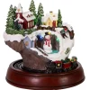 Battery-Operated Musical LED Village and Train Table Piece|Kurt Adler New