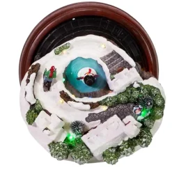 Battery-Operated Musical LED Village and Train Table Piece|Kurt Adler New