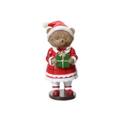 Bear In Red Dress Figurine| Clearance