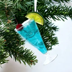 Blue Tropical Drink Glass Ornament|Kurt Adler Online