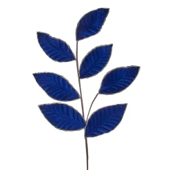 Blue Velvet Leaf Spray|Kurt Adler Clearance