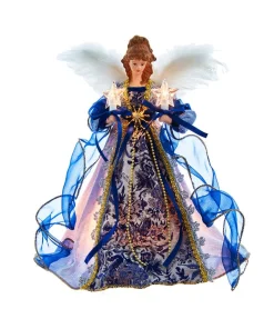 Blue With Gold Trim Angel Treetop|Kurt Adler Online
