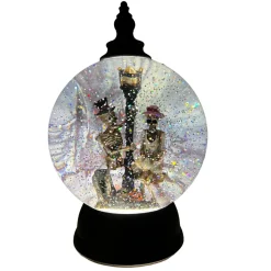 B/O Lighted Skeleton Halloween Spinning Water Globe| Hot