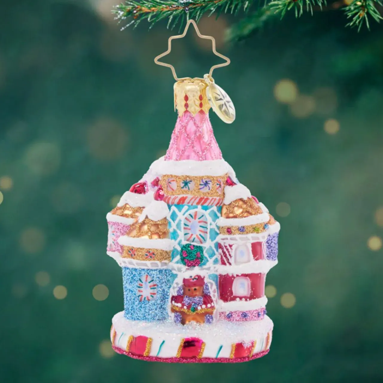 Candy Cane Castle Gem Ornament|Christopher Radko Sale