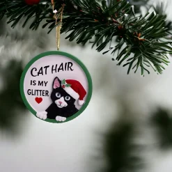 Cat Hair Is My Glitter Ornament|Kurt Adler Discount