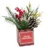 Cheerful Merry Christmas Pine Decor Box| Best