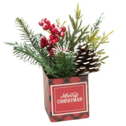 Cheerful Merry Christmas Pine Decor Box| Best