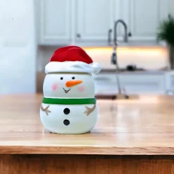 Cheerful Snowman Dolomite Cookie Jar| Online