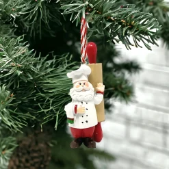 Chef Santa With Rolling Pin Ornament| Outlet