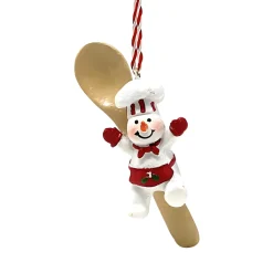 Chef Snowman With Spoon Ornament| Sale