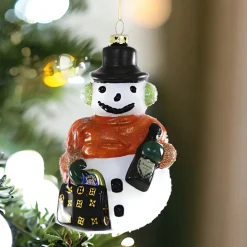 Chic Snowman Ornament with Glitter Accents|Cody Foster & Co. Discount