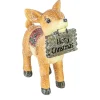 Christmas Fawn Figurine with Merry Christmas Sign|