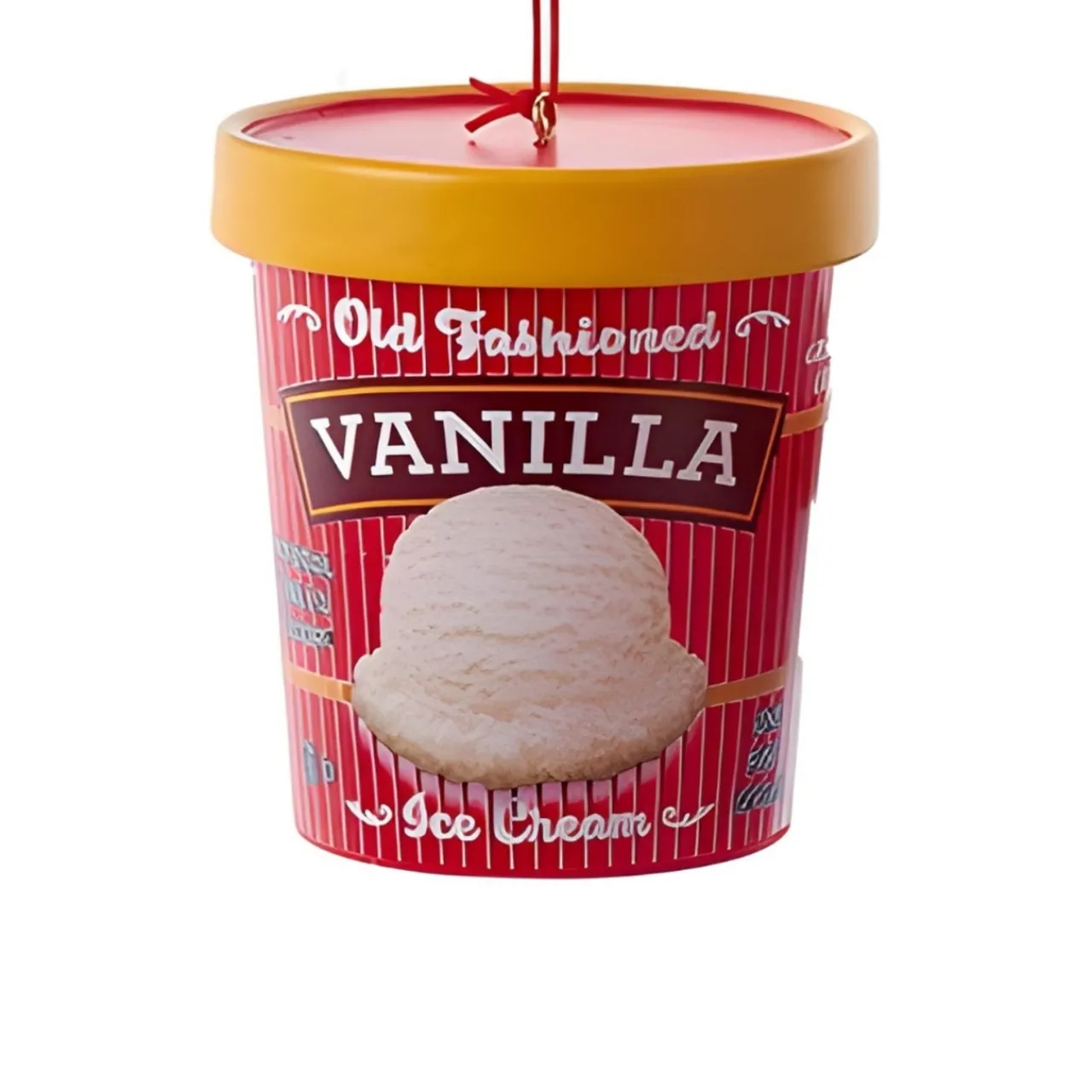 Classic Vanilla Ice Cream Pint Ornament|Kurt Adler Sale