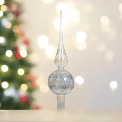 Clear Glass Finial Tree Topper| Discount