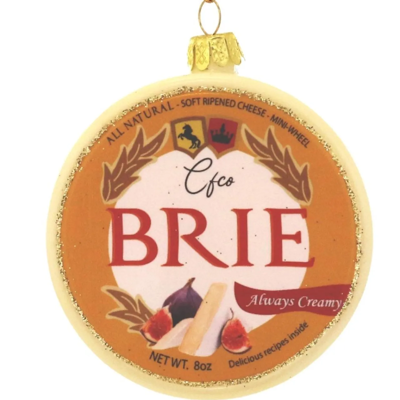 Cody Foster & Co - Brie Cheese Blown Glass Ornament| Online