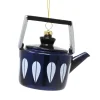Cody Foster Glass Blue Mid Century Modern Tea Pot Ornament| Sale